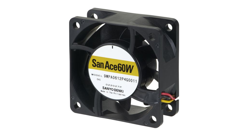 Axiallüfter, spritzwassergeschützt DC 60x60x25mm 26.4V 91.2m³/h IP68